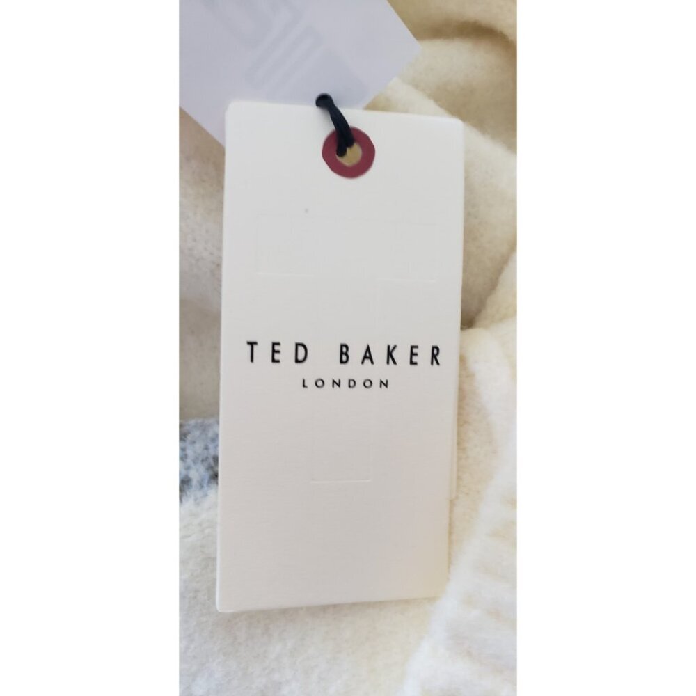 NWT TED BAKER LONDON JACKYARD FLOWER CREWNECK SWEATER SOFT MARSHMALLOWS MEDIUM - Picture 6 of 8